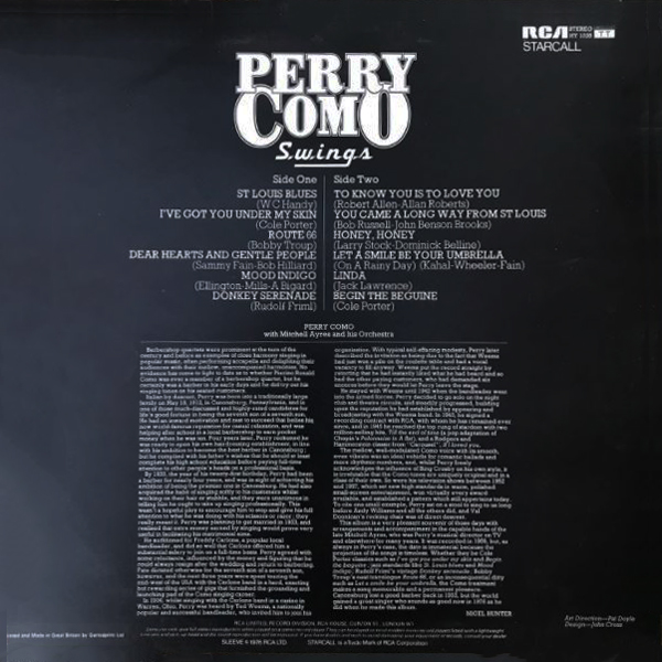 Como Swings UK Starcall reissue 1976