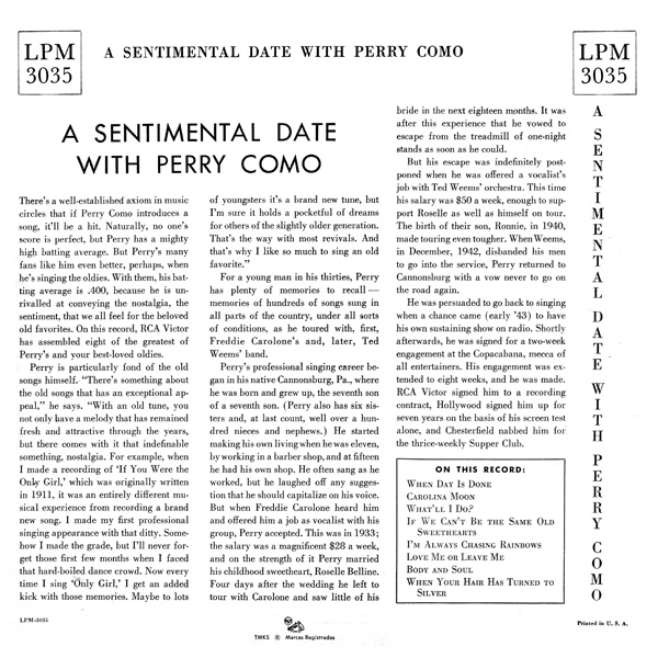 A Sentimental Date With Perry ~ Long Play Version