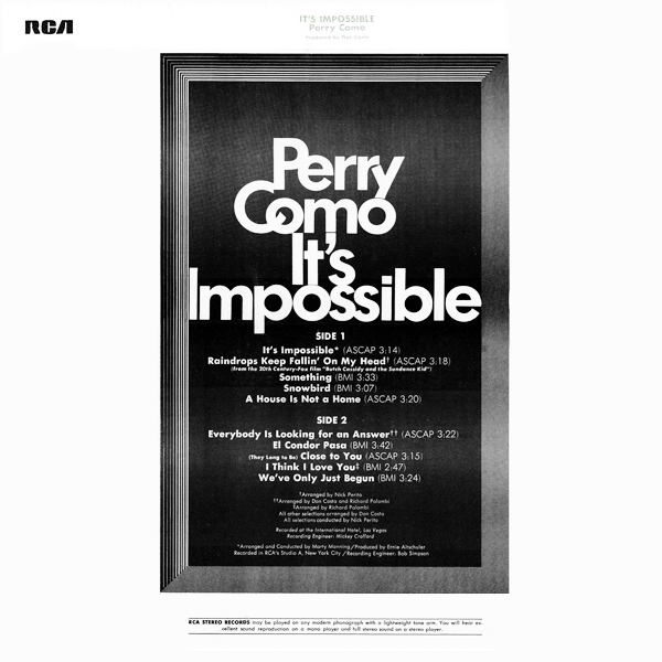 It's Impossible - December 1970